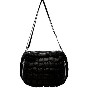 Valentino Orlandi Medium Black Quilted Shoulder Bag
